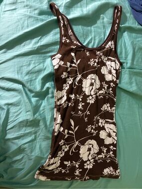 Vintage Hollister Brown Hawaiian Floral TankTop